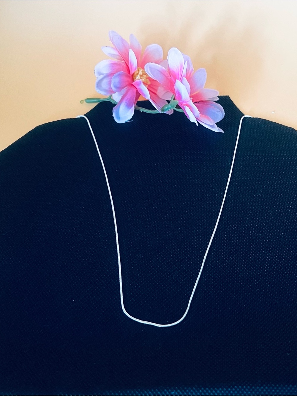Elegant Silver Necklace stamped .925 with lobster clasp